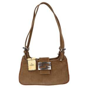 Fendi Beige Mamma Bucket Corduroy